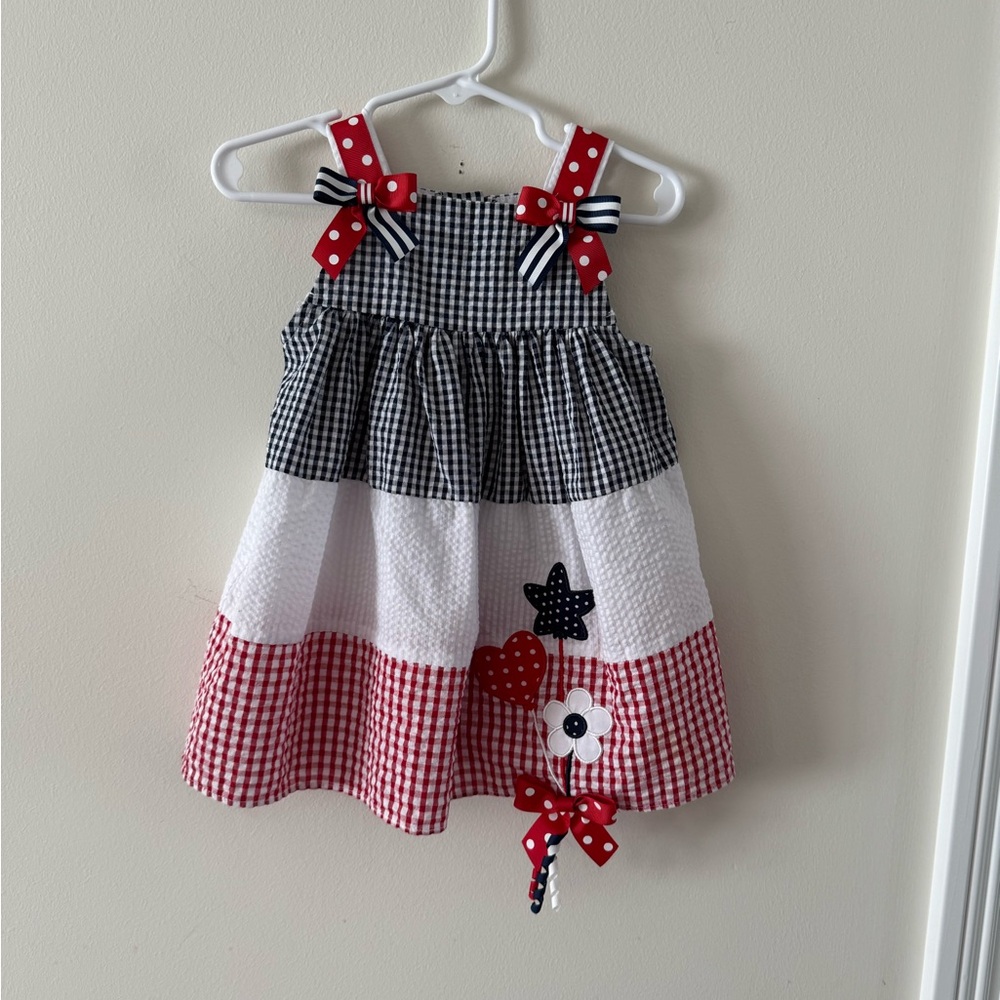 Rare Editions Black and Red Gingham Dress